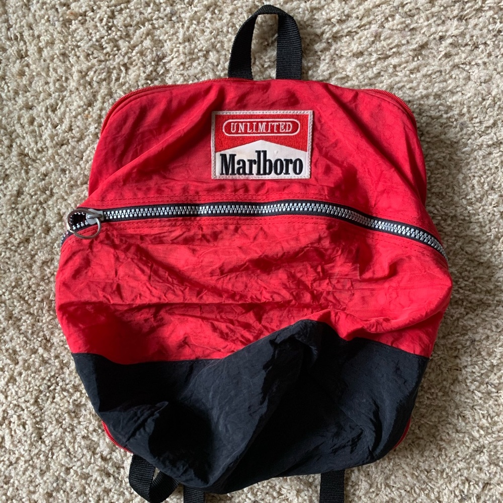 Vintage Marlboro Cigarette Backpack